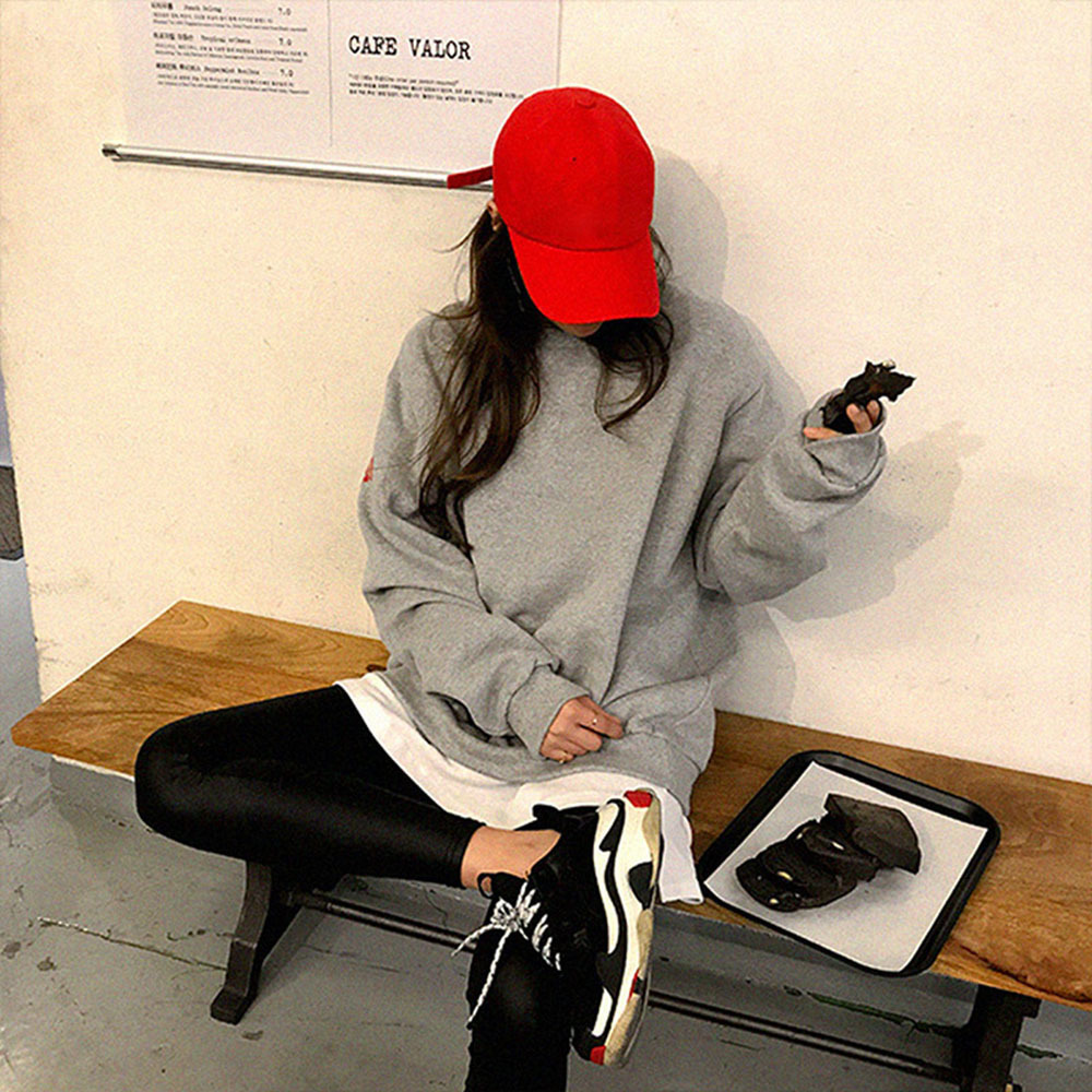 Letters Print Hoodie Women Autumn Korean Causal Oversized Loose Plain Pullover Tops Basic Harajuku Streetwear Sweatshirt Gray T200723