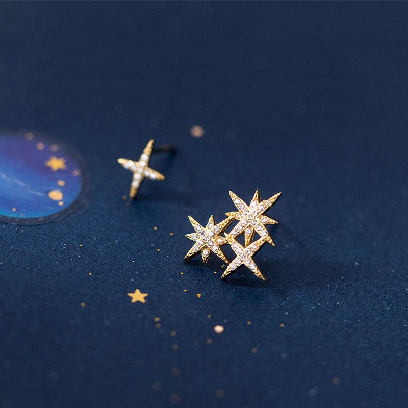 Shining Stars Stud Earrings S925 Sterling silver Boho Jewelry French Earrings Minimalism Brincos Pendientes for Women
Shining Stars Stud Earrings S925 Sterling silver Boho Jewelry French Earrings Minimalism Brincos Pendientes for Women