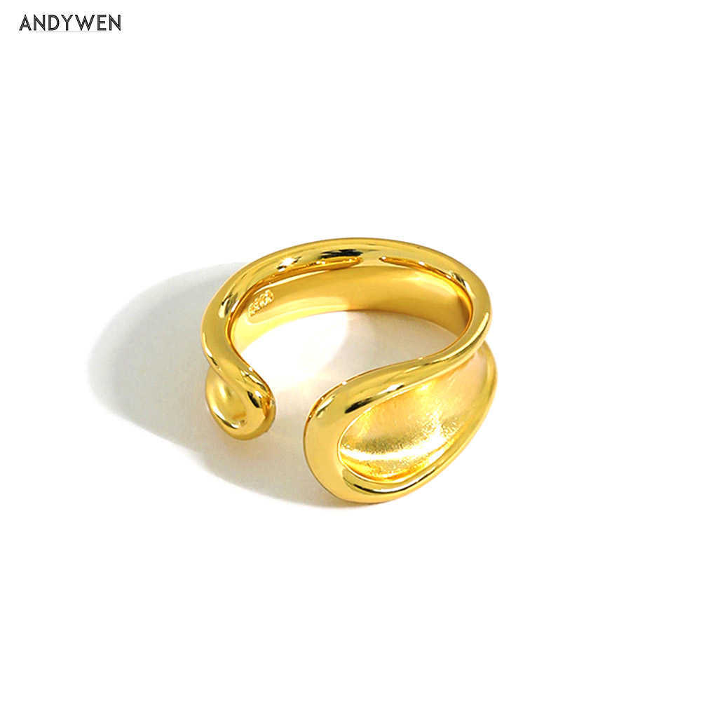 Andywen 925 Sterling Silver Gold Open Bangle Adjust Resizable Rings Women Fashion Fine Luxury Crystal Jewelry Wedding Rock Punk 210608
Andywen 925 Sterling Silver Gold Open Bangle Adjust Resizable Rings Women Fashion Fine Luxury Crystal Jewelry Wedding Rock Punk 210608