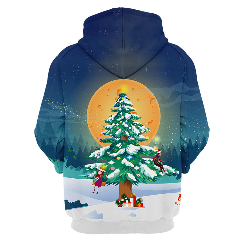Sweatshirts MenWomen Santa Claus Printing Tops With A Hood Hoodies Long Sleeve Casual Hooded Pullover Clothes Sweatshirt 201020