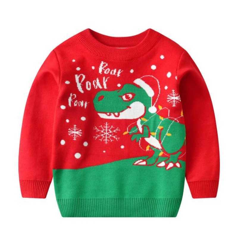 Autumn Baby Kids Boys Girls Pullover Children Sweater Christmas Baby Kids Boys Girls Long Sleeve Letter HO Printing Knit Sweater Y1024