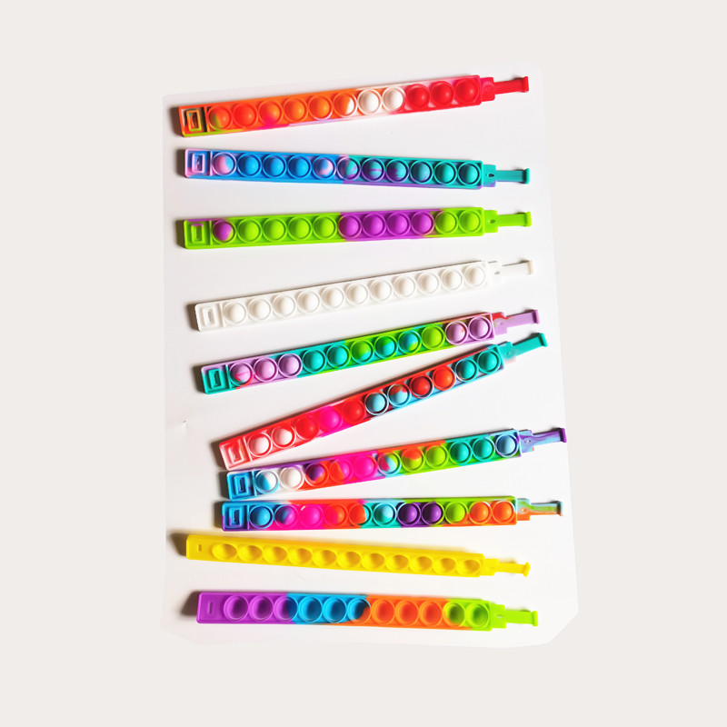 Bracelets Fidget Toys Pack for Kids favor Mini Simple Digit Push Silicone Wristband Ring
Bracelets Fidget Toys Pack for Kids favor Mini Simple Digit Push Silicone Wristband Ring