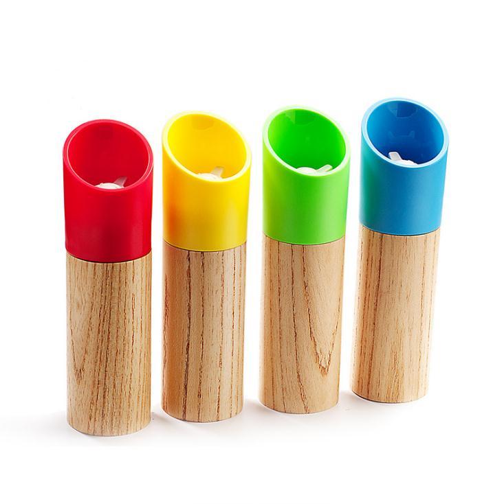 Wooden Salt And Pepper Grinder Oak Wood Pepper Mills Hand Movement Grinding Kitchen Cooking Tools Wholesale