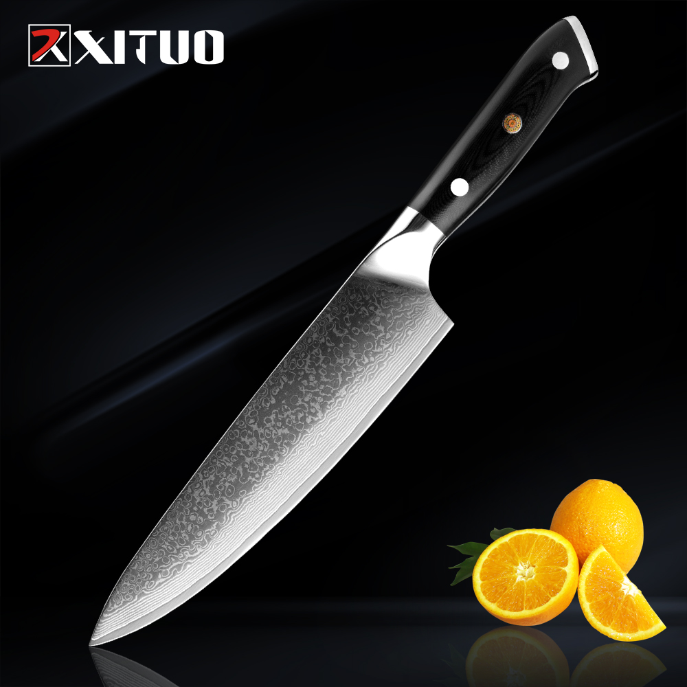 Quaity Japan VG10 Damascus stee kitchen knife G10 hande + pum bossom best gift chef knife sharp Ceaver Santoku cook too
Quaity Japan VG10 Damascus stee kitchen knife G10 hande + pum bossom best gift chef knife sharp Ceaver Santoku cook too