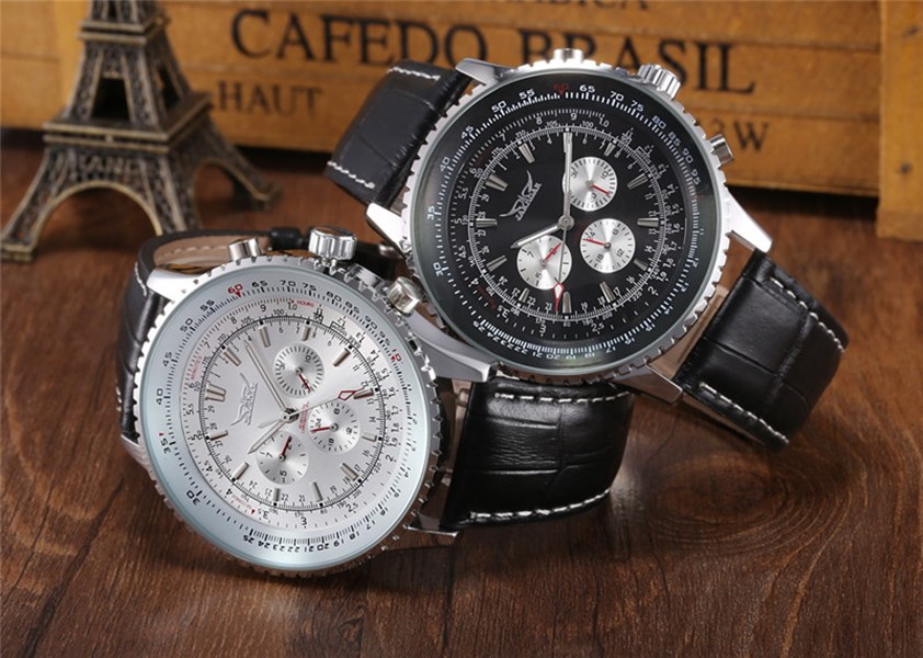 Fashion wrist watch men business JARAGAR fashion Date Stainless Steel watches JR42-2