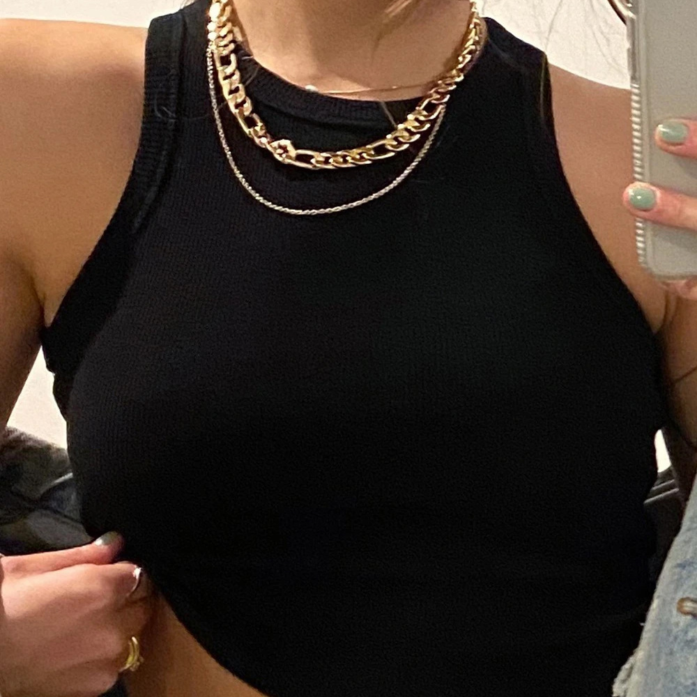 Women Cotton Crop Tops Sexy Off Shoulder O Neck Sleeveless Elasticity thread thin Crop Top Solid Harajuku Female Tank tops 210308