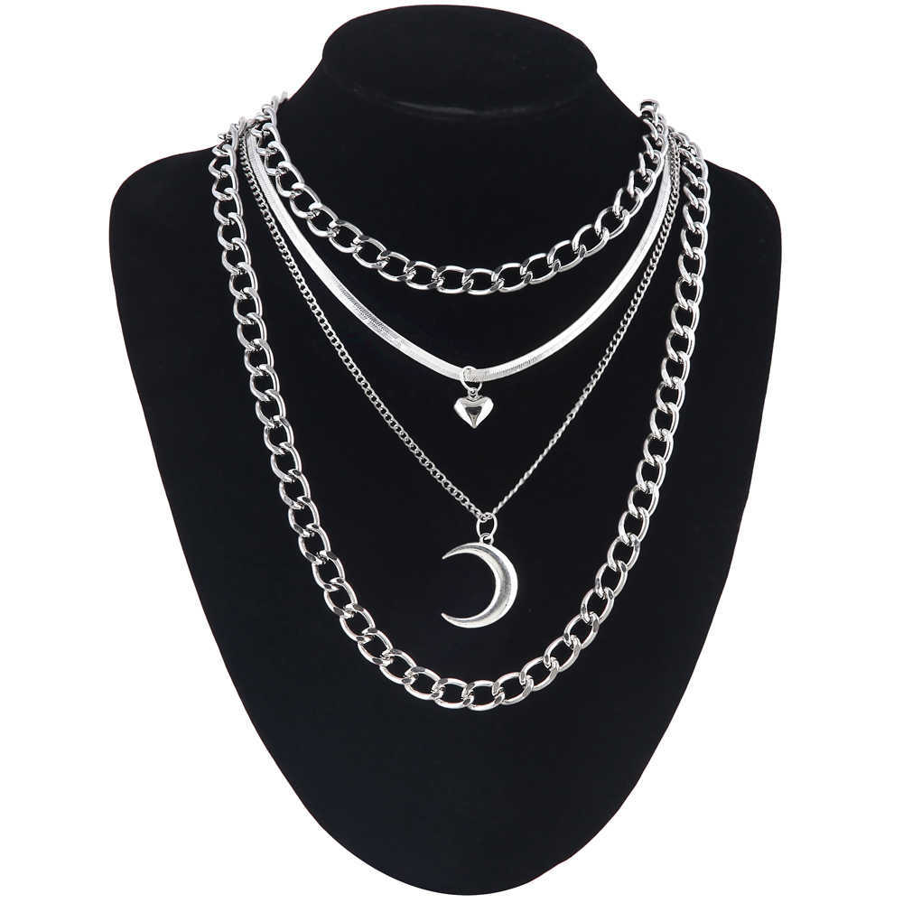 4pcs/Set Layer Moon Pendant Necklace Neck Chains Crescent Gothic Jewelry Women Female Chocker Goth Accessories P0809
4pcs/Set Layer Moon Pendant Necklace Neck Chains Crescent Gothic Jewelry Women Female Chocker Goth Accessories P0809