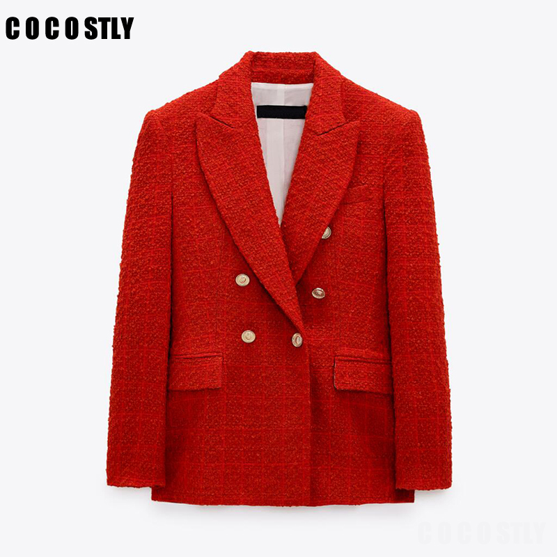 Women Blazer Coat 2021 Tweed Jaet Notched Ne Double Breasted Slim Tweed Blazers Suit Office Lady Casual Business Suit, Black
Women Blazer Coat 2021 Tweed Jaet Notched Ne Double Breasted Slim Tweed Blazers Suit Office Lady Casual Business Suit, Black
