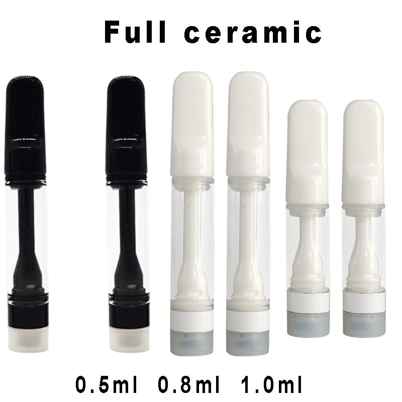 Black White Vape Cartridges Packaging Full Ceramic 0.5ml 0.8ml 1.0ml Carts Empty Pen Vaporizer 1.3*3.0mm Thick Oil Holes Atomizer Cigarettes
Black White Vape Cartridges Packaging Full Ceramic 0.5ml 0.8ml 1.0ml Carts Empty Pen Vaporizer 1.3*3.0mm Thick Oil Holes Atomizer Cigarettes