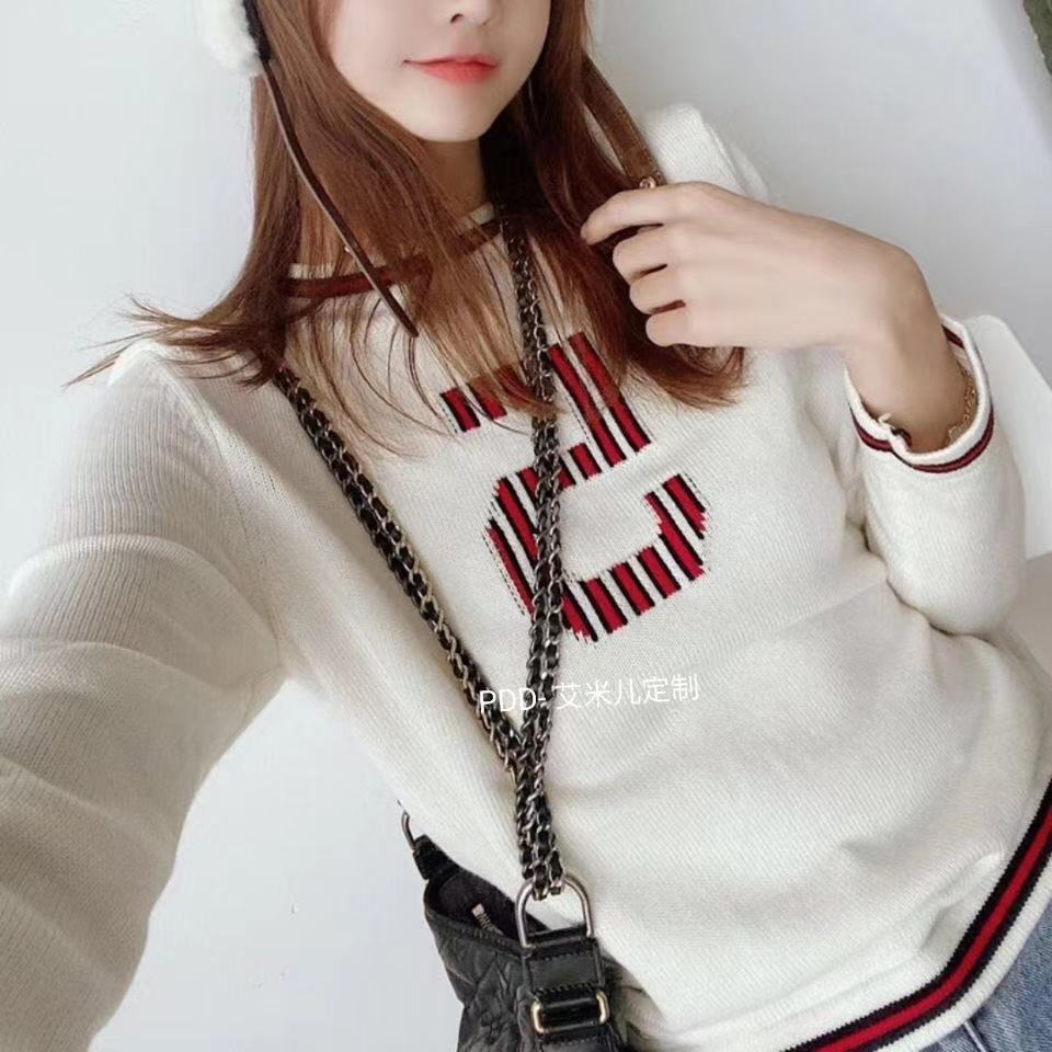 New high quality early spring 2021 knit pullover simple contrast color red stripe letter sweater
New high quality early spring 2021 knit pullover simple contrast color red stripe letter sweater