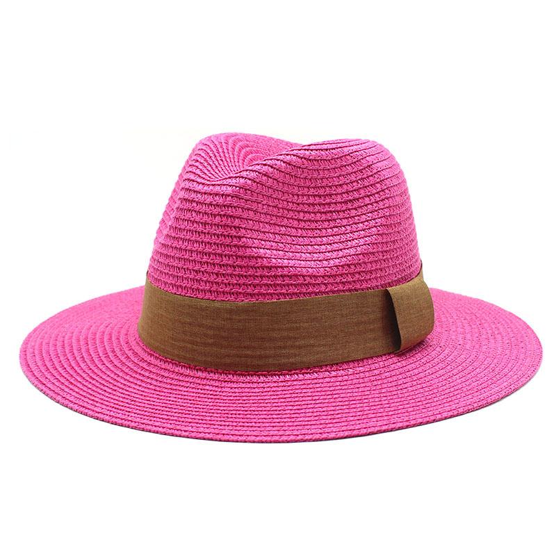Panama Straw Hat Women sun Hats Ladies Spring Summer sunhat Men Wide Brim Cap mens Jazz caps Woman Fashion outdoor sea beach sunhats Man Chapeau whole