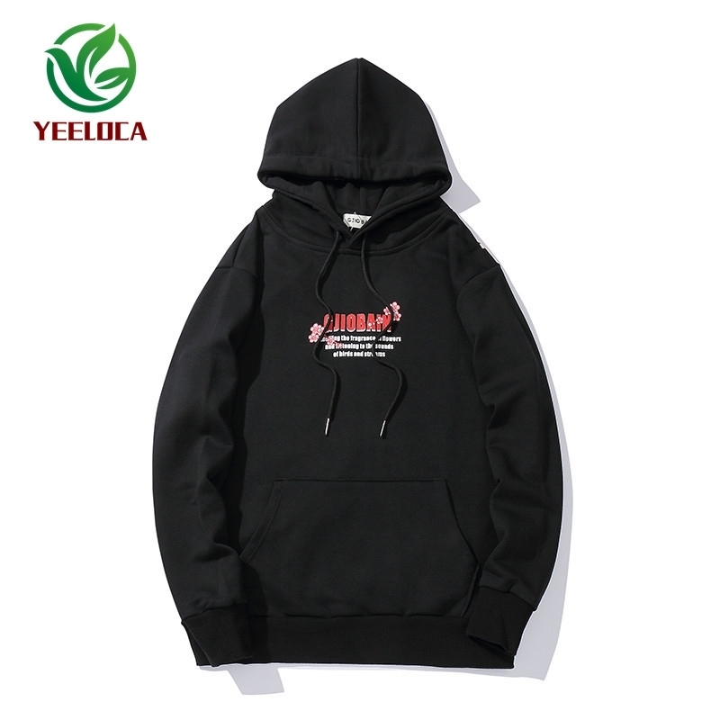 Autumn Winter Dropshipping Chinese Style Crane Crane Cherry Hoodie Oversized Cotton Hip Hop Rock Band Sweatshirt 201020