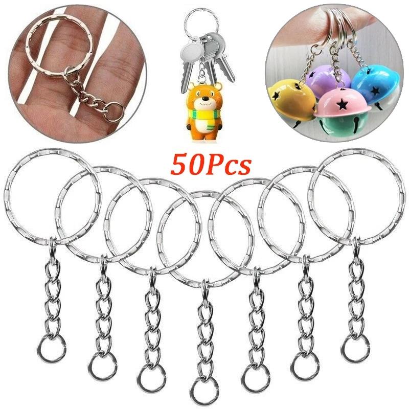 Keychains 50pcs Key Rings Keychain With Split Ring Metal Blank Keyfob Pendant Charms Holder Link DIY Chains Keyring
Keychains 50pcs Key Rings Keychain With Split Ring Metal Blank Keyfob Pendant Charms Holder Link DIY Chains Keyring