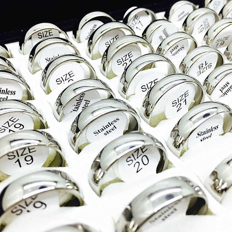 100pcs/lot silver Ring couple Men Women unisex Silver 6MM Stainless Steel Jewelry wedding engagement party wholesale lots bulk brand
100pcs/lot silver Ring couple Men Women unisex Silver 6MM Stainless Steel Jewelry wedding engagement party wholesale lots bulk brand