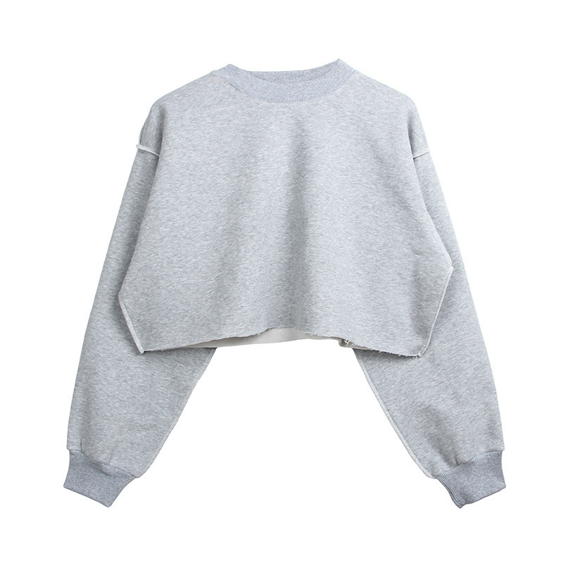 Short Pullover New Autumn Winter Thick Coat Velour Loose Womens Sweatshirt Solid Casual Tops lady Loose Long Sleeve Big Size 201212