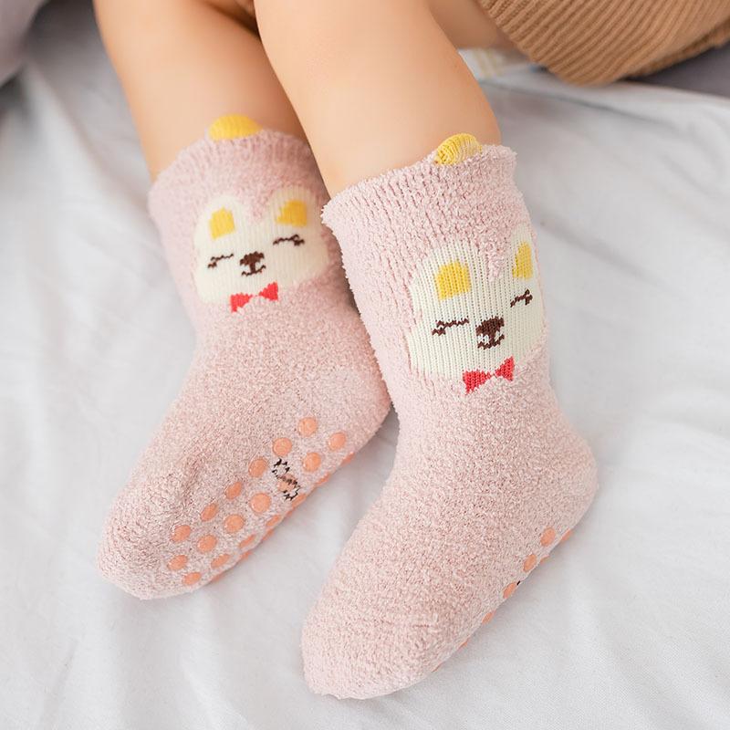 Socks Soft Coral Fleece Baby Cartoon Animal Print Winter Warm Non-slip Borns Floor Infant For Girl Boy, White
Socks Soft Coral Fleece Baby Cartoon Animal Print Winter Warm Non-slip Borns Floor Infant For Girl Boy, White