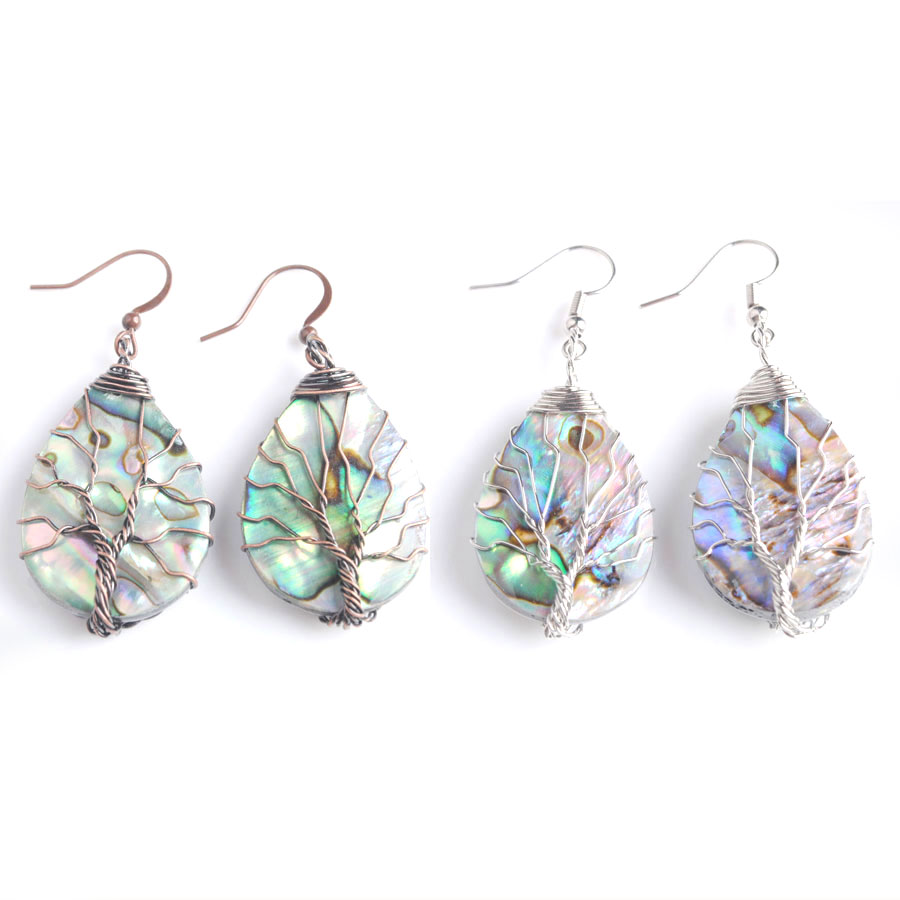 WOJIAER Silver-Color Tree of Life Dangle Earrings Colourful Natural Abalone Shell Pearl Earring Water Drop Femme Fashion Jewelry BV908
WOJIAER Silver-Color Tree of Life Dangle Earrings Colourful Natural Abalone Shell Pearl Earring Water Drop Femme Fashion Jewelry BV908