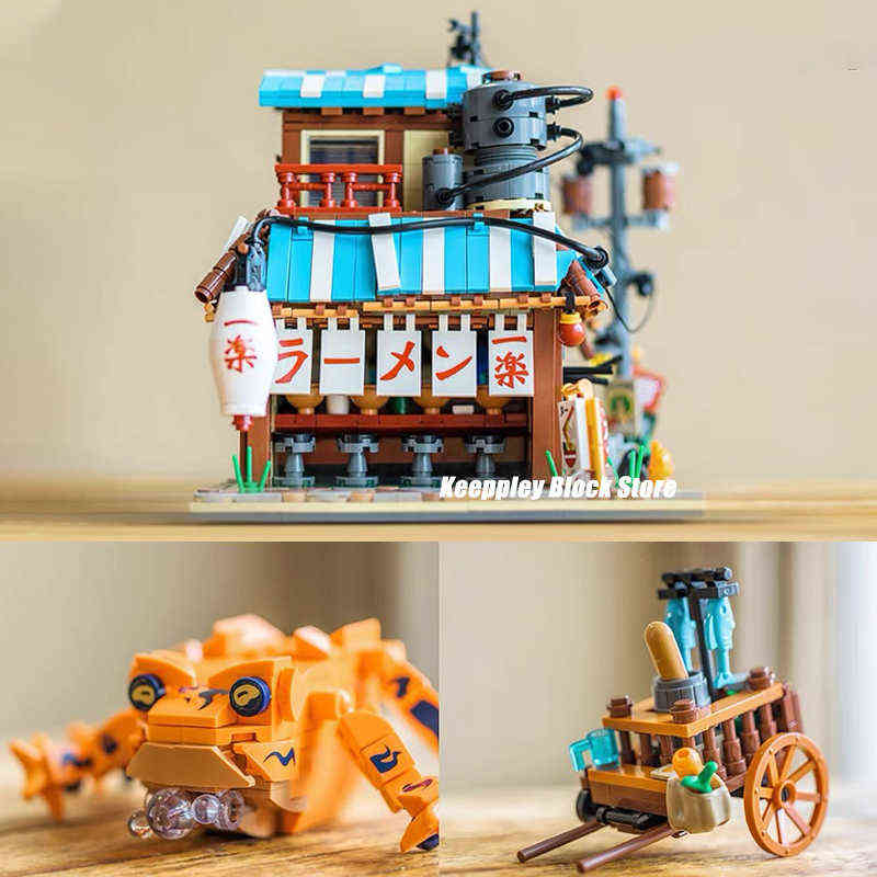 MOC Narutos Anime Yile Ramen Shop Building Blocks City Streetview Ramen House Model Bricks Toys Set For Kid Christmas Gift AA220303
MOC Narutos Anime Yile Ramen Shop Building Blocks City Streetview Ramen House Model Bricks Toys Set For Kid Christmas Gift AA220303