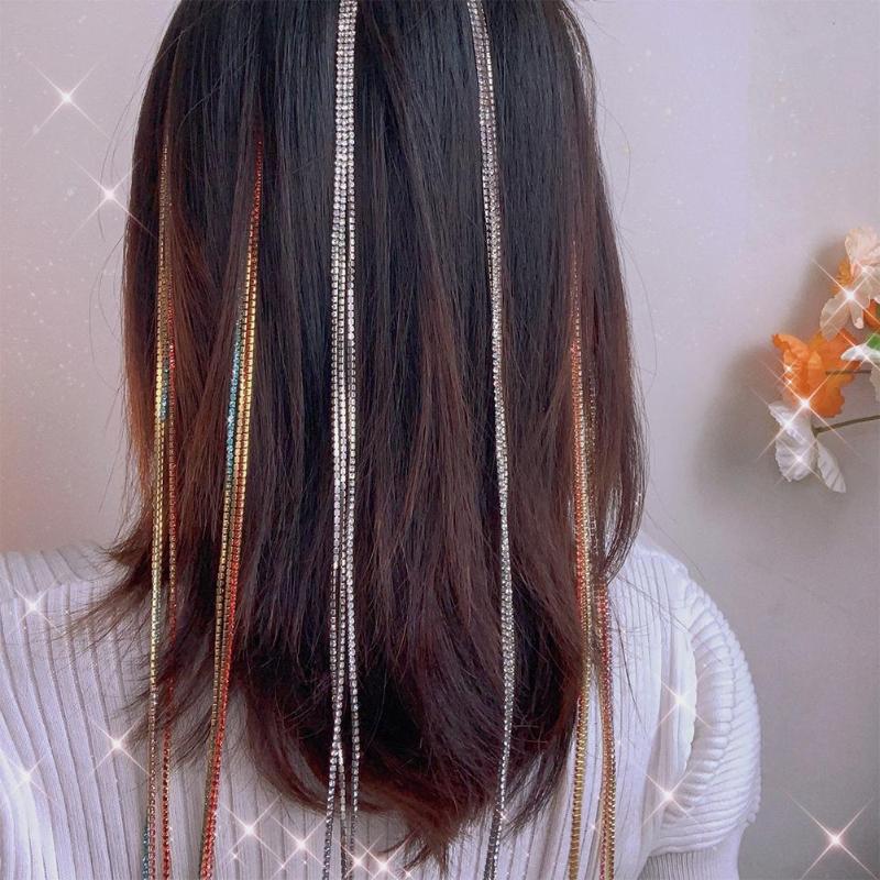 Hair Clips & Barrettes Shine Long Tassel Colorful Rhinestone Crystal Hairpins For Women DIY Braid Hairwear Wedding Accessories Jewelry, Golden;silver
Hair Clips & Barrettes Shine Long Tassel Colorful Rhinestone Crystal Hairpins For Women DIY Braid Hairwear Wedding Accessories Jewelry, Golden;silver