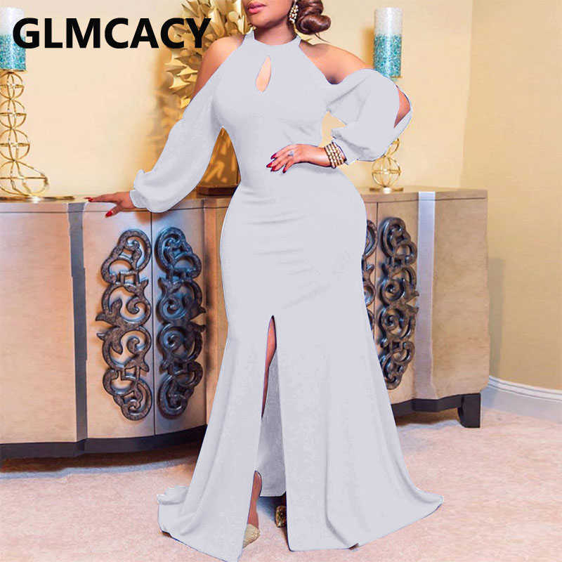 Women Cold Shoulder Elegant Party Dresses Classy Evening Formal Dresses Robes 210630