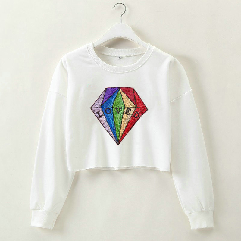 2021 Casual O-neck Print Crop Top Design Autumn Ins Fashion Popular Loose Long Sleeved Sweatshirt Chic Womens D0t0, White
2021 Casual O-neck Print Crop Top Design Autumn Ins Fashion Popular Loose Long Sleeved Sweatshirt Chic Womens D0t0, White