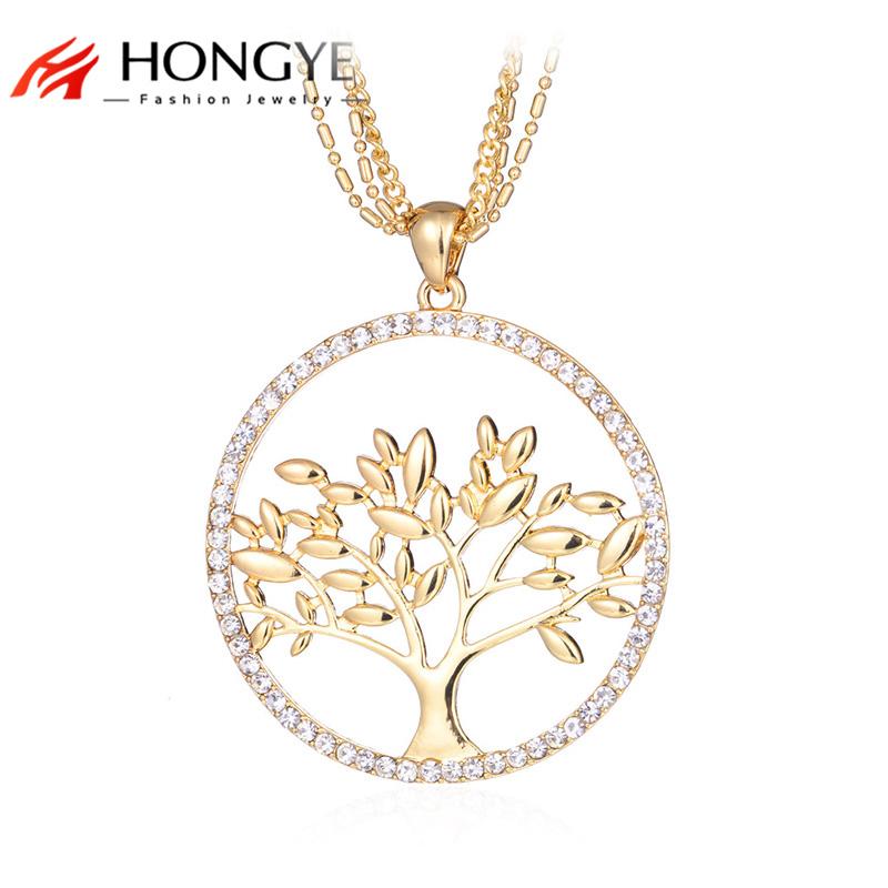 Pendant Necklaces HONGYE Tree Of Life Fashion 3 Long For Women Vintage Crystal Multilayer Necklace Jewelry Gift
Pendant Necklaces HONGYE Tree Of Life Fashion 3 Long For Women Vintage Crystal Multilayer Necklace Jewelry Gift
