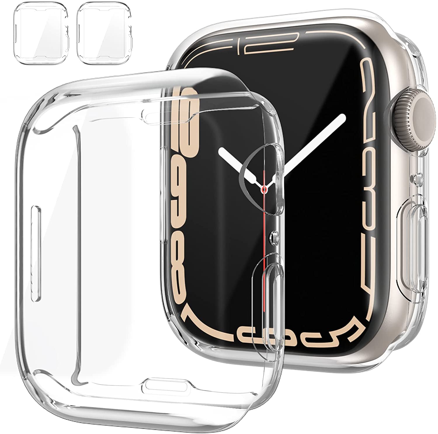 Ultra Thin Soft TPU Transparent Silicone Clear Case Cover for Apple Watch Series 7 Cases 41MM/45MM
Ultra Thin Soft TPU Transparent Silicone Clear Case Cover for Apple Watch Series 7 Cases 41MM/45MM