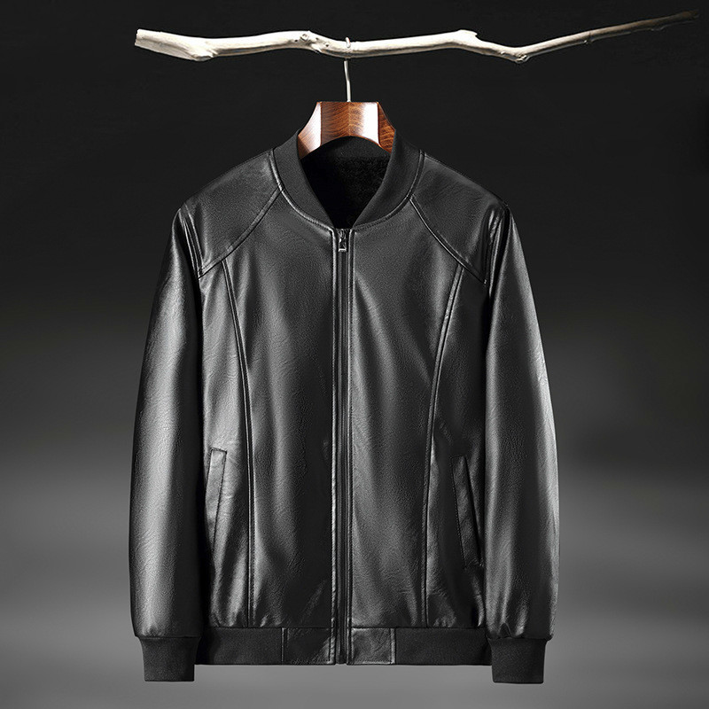 2021 New Winter Warm Men's Stand Collar Zippers Man Pu Faux Jacket Plus Size Outwear Thick Fleece Leather Windproof 3nd3, Black
2021 New Winter Warm Men's Stand Collar Zippers Man Pu Faux Jacket Plus Size Outwear Thick Fleece Leather Windproof 3nd3, Black
