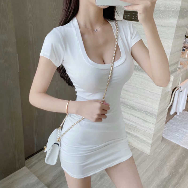 WOMENGAGA Summer pink TOPS Sexy O U-neck Slim Bag Hip Short Sleeve T Shirt Dress Casual Women' Korea Skinny Dresses P8YV 210603, Black
WOMENGAGA Summer pink TOPS Sexy O U-neck Slim Bag Hip Short Sleeve T Shirt Dress Casual Women' Korea Skinny Dresses P8YV 210603, Black