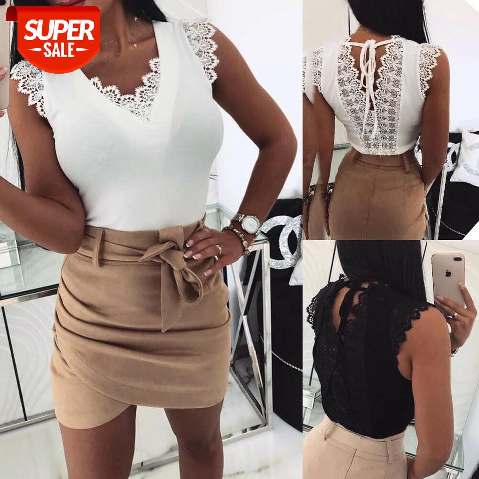 Sexy Women Lace T-shirt Top Fashion Ladies Holiday Casual Camisole Tank Top Sleeveless V-Neck Solid Slim Female T-shirt #7l9F, White
Sexy Women Lace T-shirt Top Fashion Ladies Holiday Casual Camisole Tank Top Sleeveless V-Neck Solid Slim Female T-shirt #7l9F, White