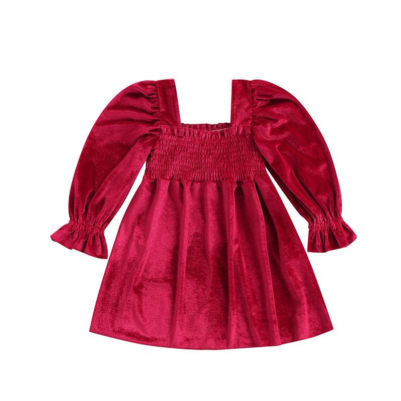 Girl's Dresses 1-6 Years Toddler Baby Girl Velvet Dress Long Sleeve Solid Red Frill Smocked A-Line For Girls Spring Autumn Casual, Red;yellow
Girl's Dresses 1-6 Years Toddler Baby Girl Velvet Dress Long Sleeve Solid Red Frill Smocked A-Line For Girls Spring Autumn Casual, Red;yellow