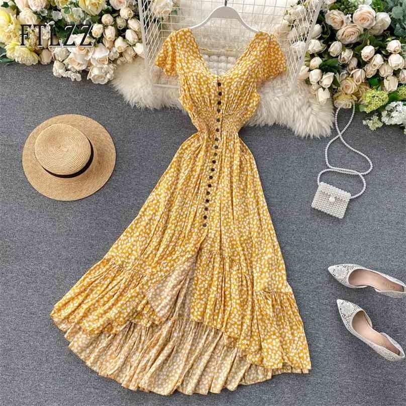 Summer Dress Fashion Women Sexy Backless Slim Long Robe Ladies Vintage Foral Print Irregularity Ruffle Dresses Vestidos 210525
Summer Dress Fashion Women Sexy Backless Slim Long Robe Ladies Vintage Foral Print Irregularity Ruffle Dresses Vestidos 210525