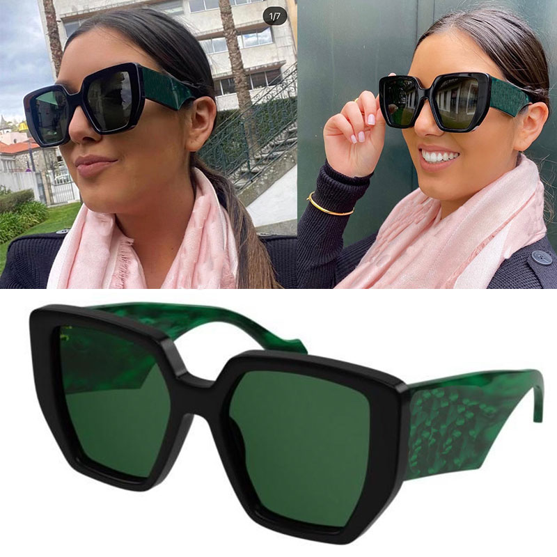 22SS Official Latest Womens Sunglasses 0956 Oversized Frame Glasses Occhiali da Sole Firmati femminili Green Turquoise Emerald with Large Metal Logo 0956S
22SS Official Latest Womens Sunglasses 0956 Oversized Frame Glasses Occhiali da Sole Firmati femminili Green Turquoise Emerald with Large Metal Logo 0956S