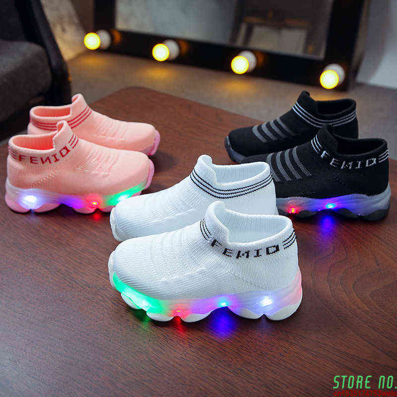 Basketball shoes Kids Sneakers Children Girls Boys Letter Mesh Led Light Socks Sport Run Shoes Sapato Infantil Up 1203
Basketball shoes Kids Sneakers Children Girls Boys Letter Mesh Led Light Socks Sport Run Shoes Sapato Infantil Up 1203