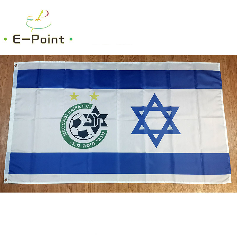Maccabi Haifa FC On Israel Flag 3*5ft (90cm*150cm) Polyester flags Banner decoration flying home & garden Festive gifts
Maccabi Haifa FC On Israel Flag 3*5ft (90cm*150cm) Polyester flags Banner decoration flying home & garden Festive gifts