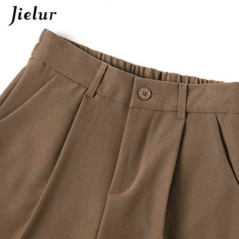 Jielur Fashion Female Pants Spring Straight Black White Khaki Trousers Suits Formal Casual SXL Women's Harajuku 211124Z