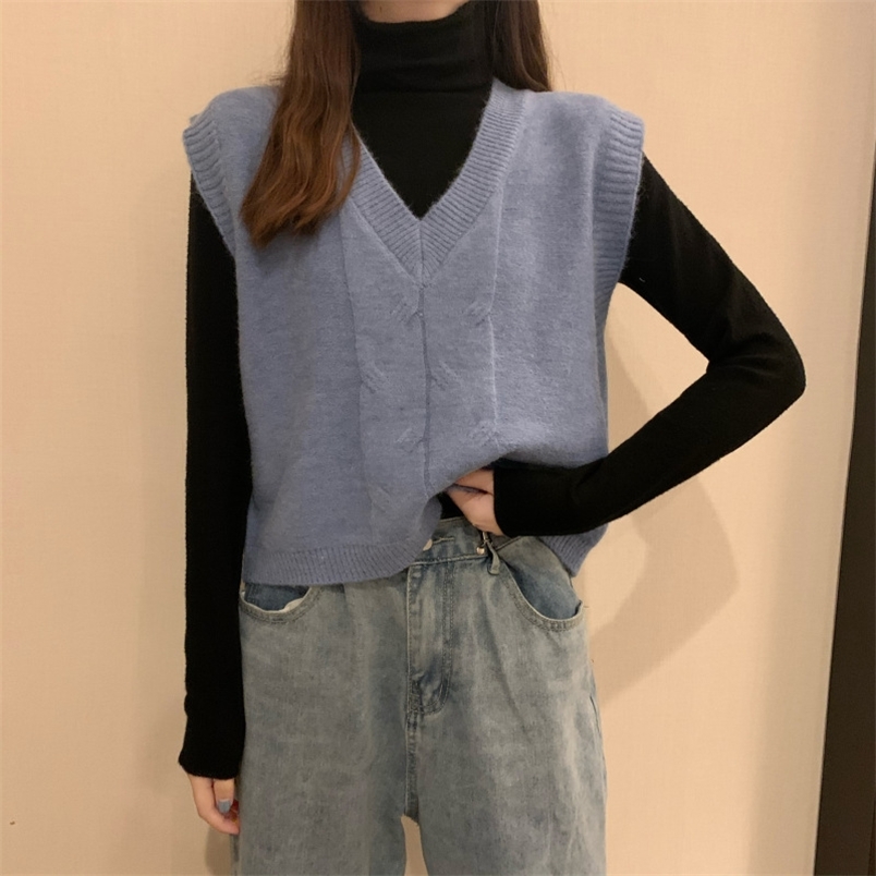 Autumn Veste Sans Manche Ladies Casual Loose V-neck Sleeveless Tops Winter Women Fashion Slim Knitted Vest Spencer Trui Mouwloos 210604, Grey brown
Autumn Veste Sans Manche Ladies Casual Loose V-neck Sleeveless Tops Winter Women Fashion Slim Knitted Vest Spencer Trui Mouwloos 210604, Grey brown