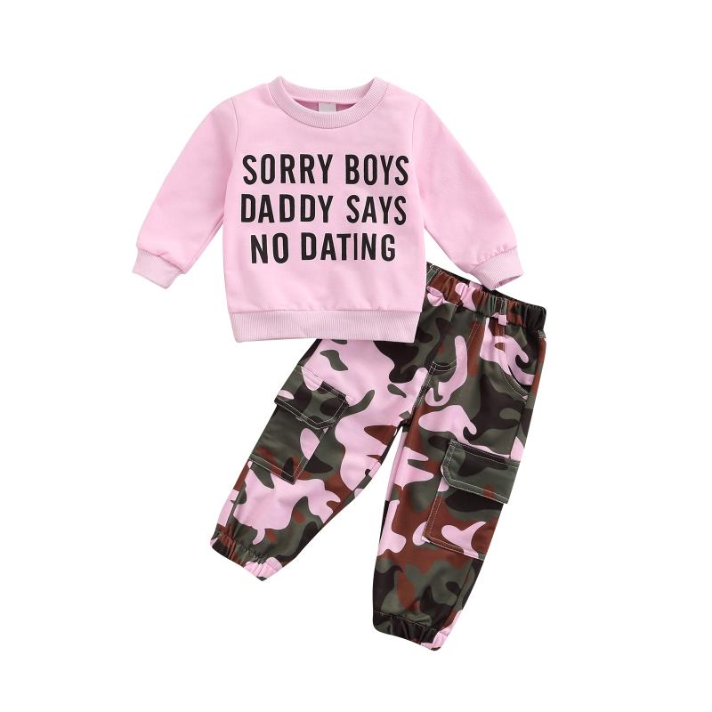 Clothing Sets Toddler Kids Baby Girls 2Pieces Cotton Outfit Long Sleeve Letter Print Sweatshirts Camouflage Pants Autumn Casual Set, White
Clothing Sets Toddler Kids Baby Girls 2Pieces Cotton Outfit Long Sleeve Letter Print Sweatshirts Camouflage Pants Autumn Casual Set, White