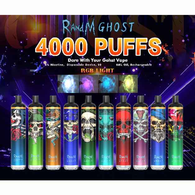 Original RandM Ghost Disposable Electronic Cigarettes 4000 Puffs Rechargeable Vape Pen Shine Light E Cigs 8ml 6% 10 Colors
Original RandM Ghost Disposable Electronic Cigarettes 4000 Puffs Rechargeable Vape Pen Shine Light E Cigs 8ml 6% 10 Colors