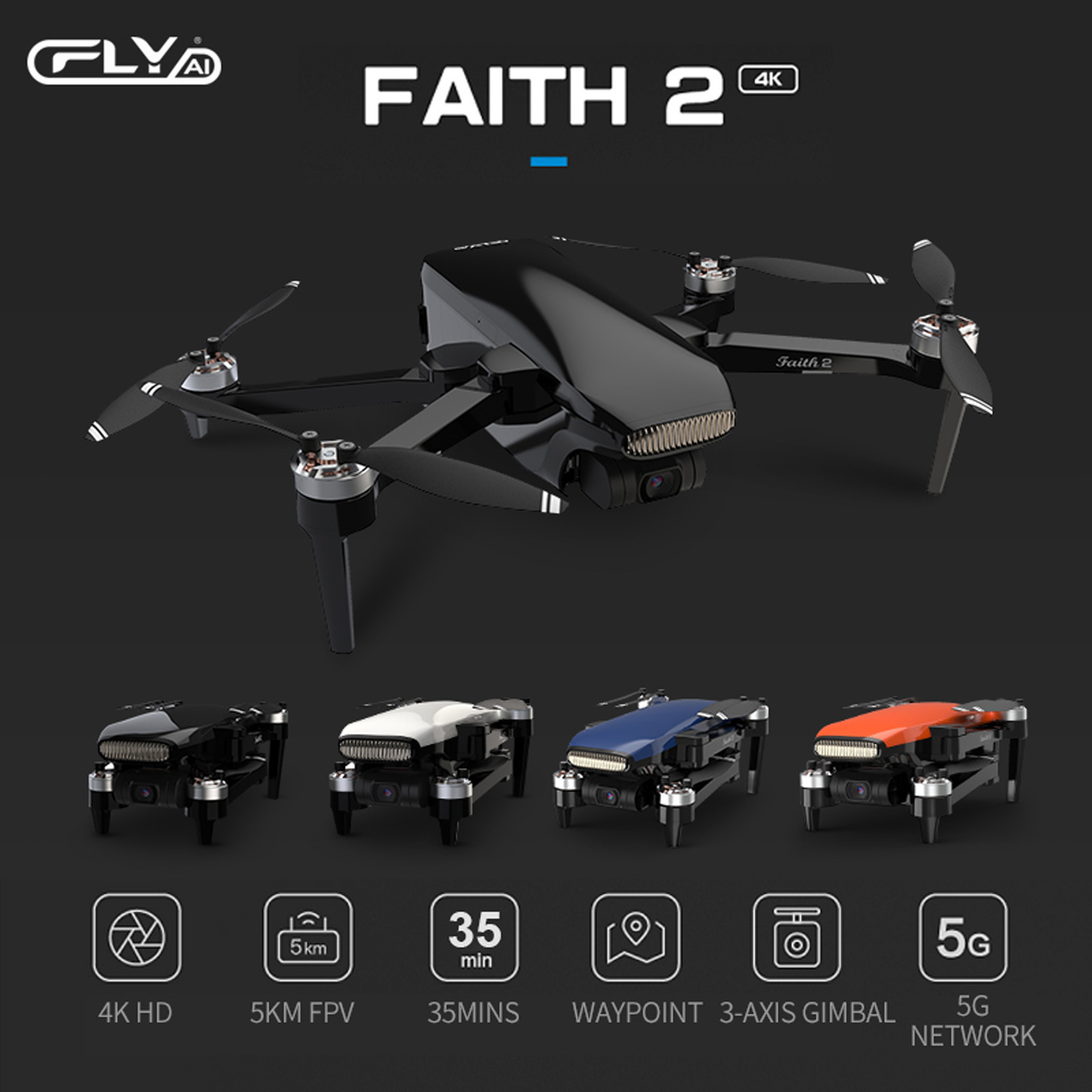 5G WIFI 5KM FPV GPS Drone With 4K HD Camera 3-Axis Stable Gimbal Hight Hold Mode Foldable Arm RC Quadcopter Drone 35 Mins Flight, White 
5G WIFI 5KM FPV GPS Drone With 4K HD Camera 3-Axis Stable Gimbal Hight Hold Mode Foldable Arm RC Quadcopter Drone 35 Mins Flight, White