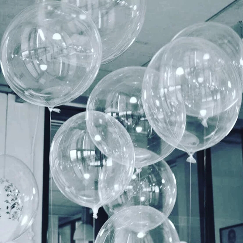 Clear Latex Balloon With Led Strip 3M Copper Wire String Luminous Led Balloons For wedding birthday party Decor 1~10Pack 18 inch