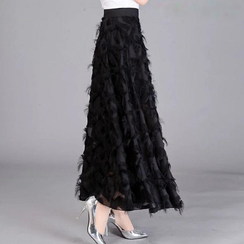 Skirts Long Tulle Skirt Women 2021 Spring Summer Tassel Korean Elegant High Waist A-line Pleated School Midi Female, Black
Skirts Long Tulle Skirt Women 2021 Spring Summer Tassel Korean Elegant High Waist A-line Pleated School Midi Female, Black