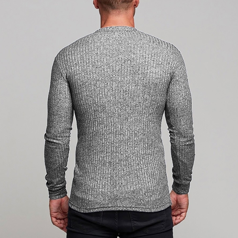 Autumn Fashion Men's T-shirt Sweater O-Neck Slim Fit Knittwear Mens Long Sleeve Pullovers Tshirts Men Fitness Pull Homme T200219