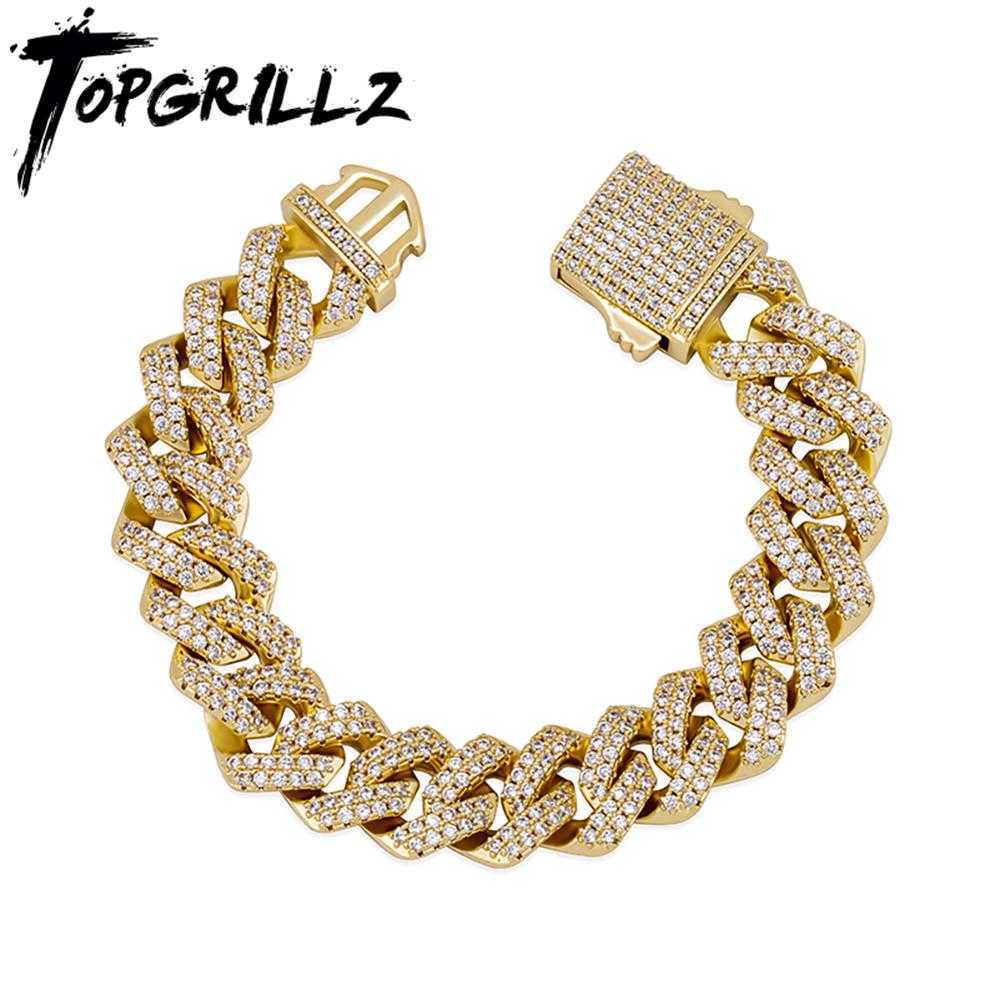 TOPGRILLZ 12mm Miami Cuban Chain Bracelet With Spring Clasp High Quality Fully Iced Cubic Zirconia Hip Hop Fashion Jewelry Gift 210609
TOPGRILLZ 12mm Miami Cuban Chain Bracelet With Spring Clasp High Quality Fully Iced Cubic Zirconia Hip Hop Fashion Jewelry Gift 210609