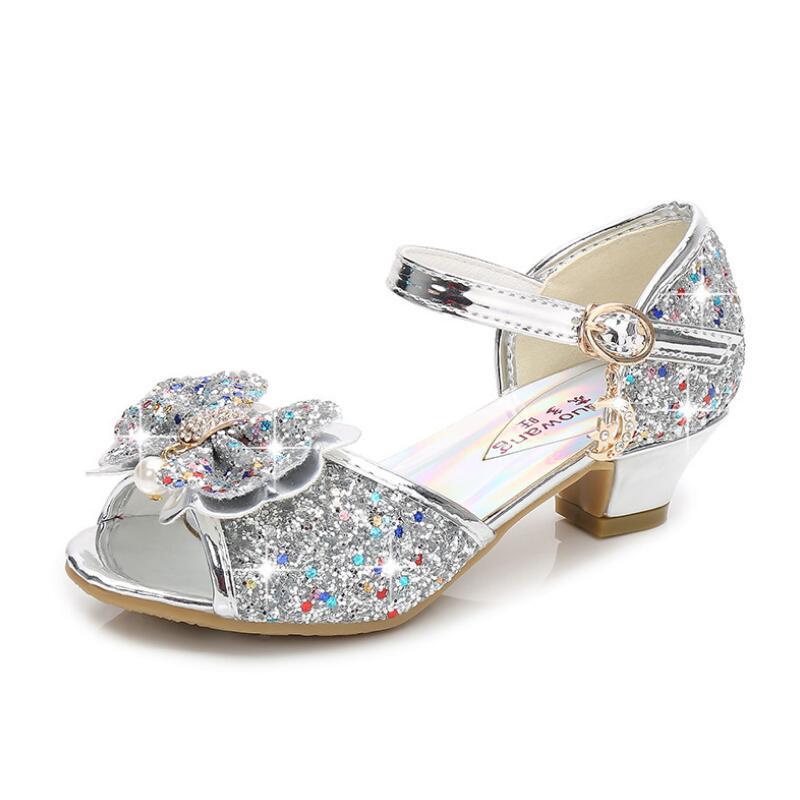 SKHEK Enfants Children Sandals Kids Girls Wedding Shoes Dress Party Pearl Shoes For Baby Girls Soft Leather Princess Sandals 21030
