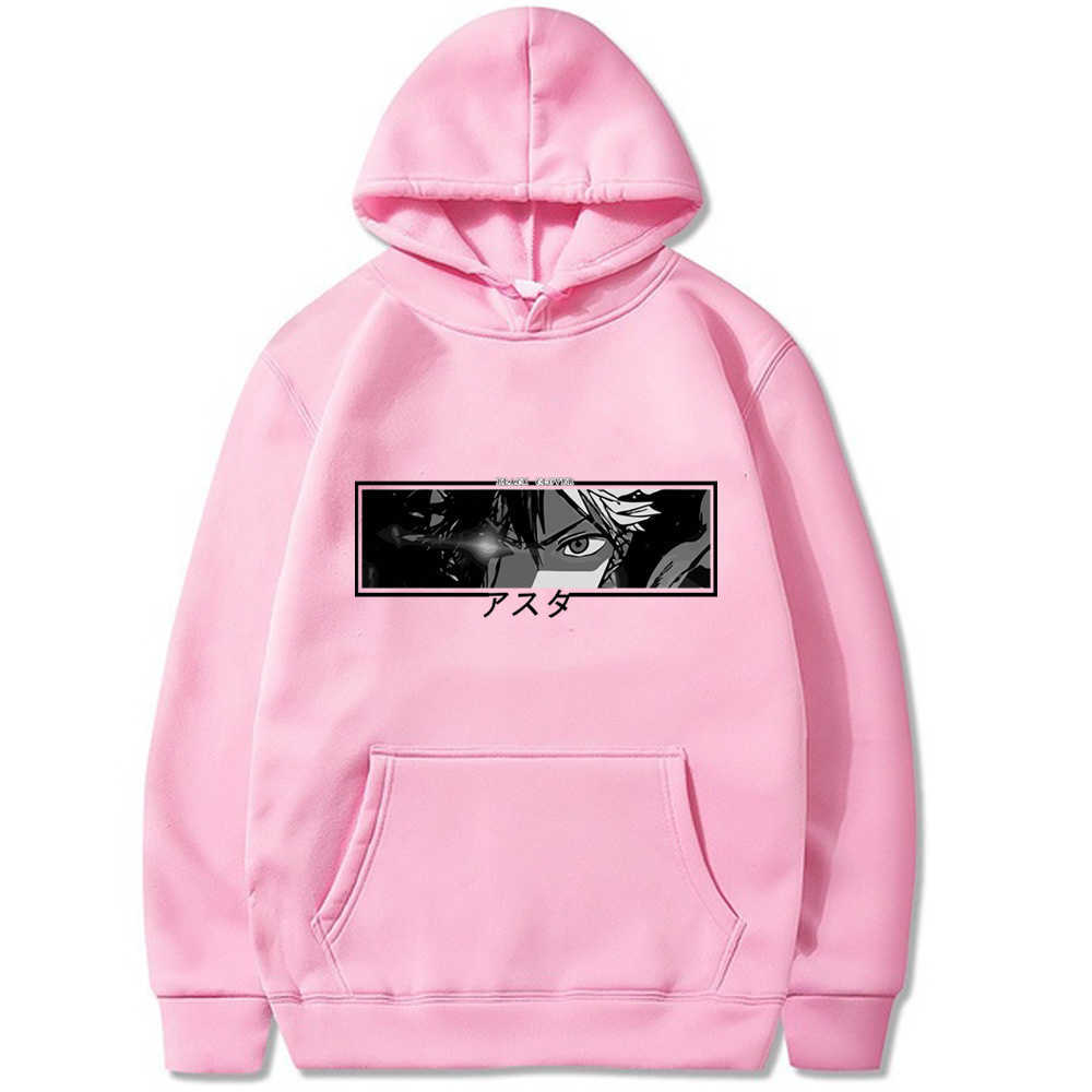 Japan Anime Black Clover Print Men's Hoodies Sweatshirt Harajuku Asta Eyes Print Streetwear Hoody Fashion Women Men Casual Top Y0804