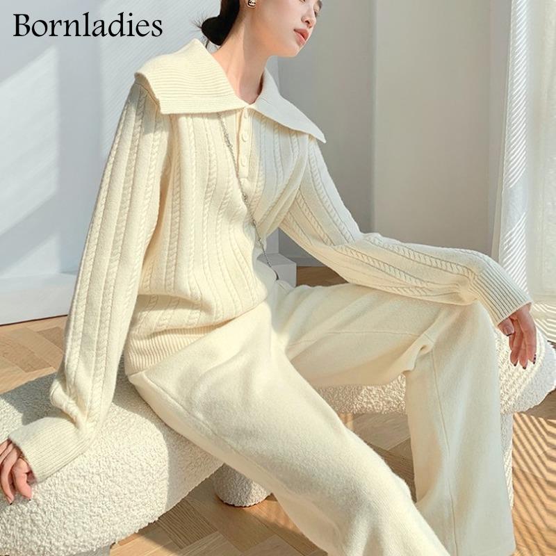 Women's Two Piece Pants Bornladies Autumn Winter Ladies Loose 2 Pieces Set Neck Pullover Sweater & Lace-up Skinny Casual Women Knit, White
Women's Two Piece Pants Bornladies Autumn Winter Ladies Loose 2 Pieces Set Neck Pullover Sweater & Lace-up Skinny Casual Women Knit, White