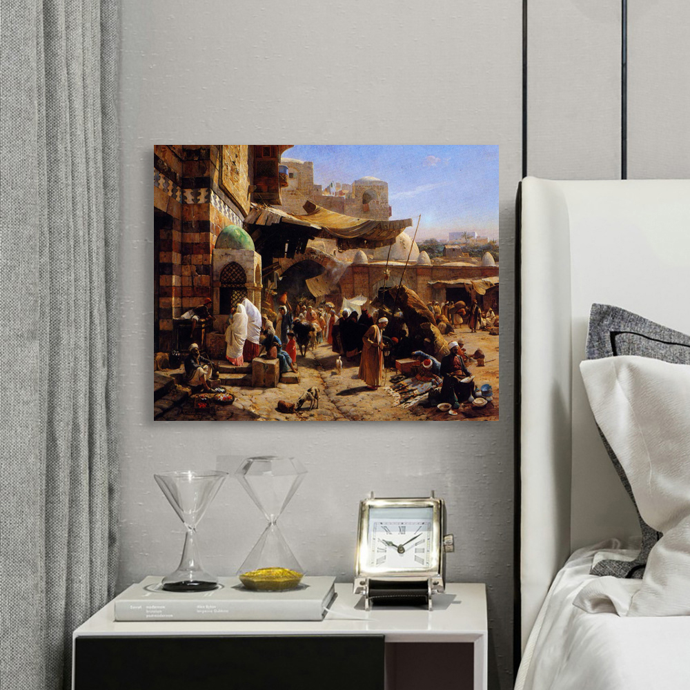 Canvas Wall Art A Lively Market for Oil Painting in The Middle East Wall Pictures for Living Room Ready to Hang Framed 16X20in 45013
Canvas Wall Art A Lively Market for Oil Painting in The Middle East Wall Pictures for Living Room Ready to Hang Framed 16X20in 45013