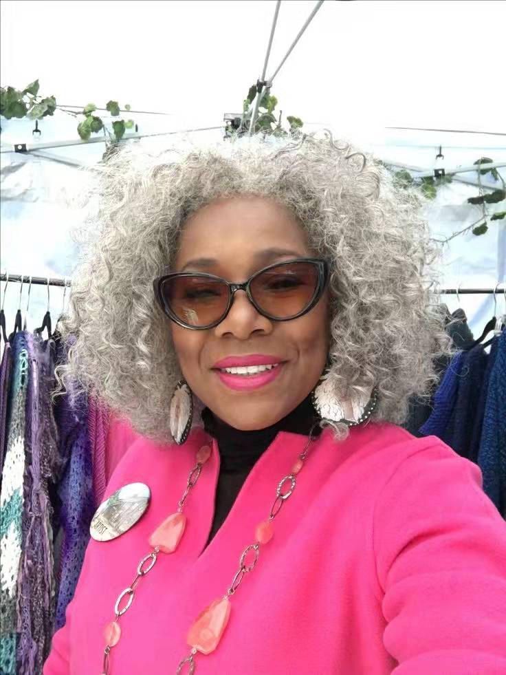 Celebrity beautiful gray-haired ponytail puff updo human hair extension for black women salt and pepper silver grey with drawstring clip in 120g 140g