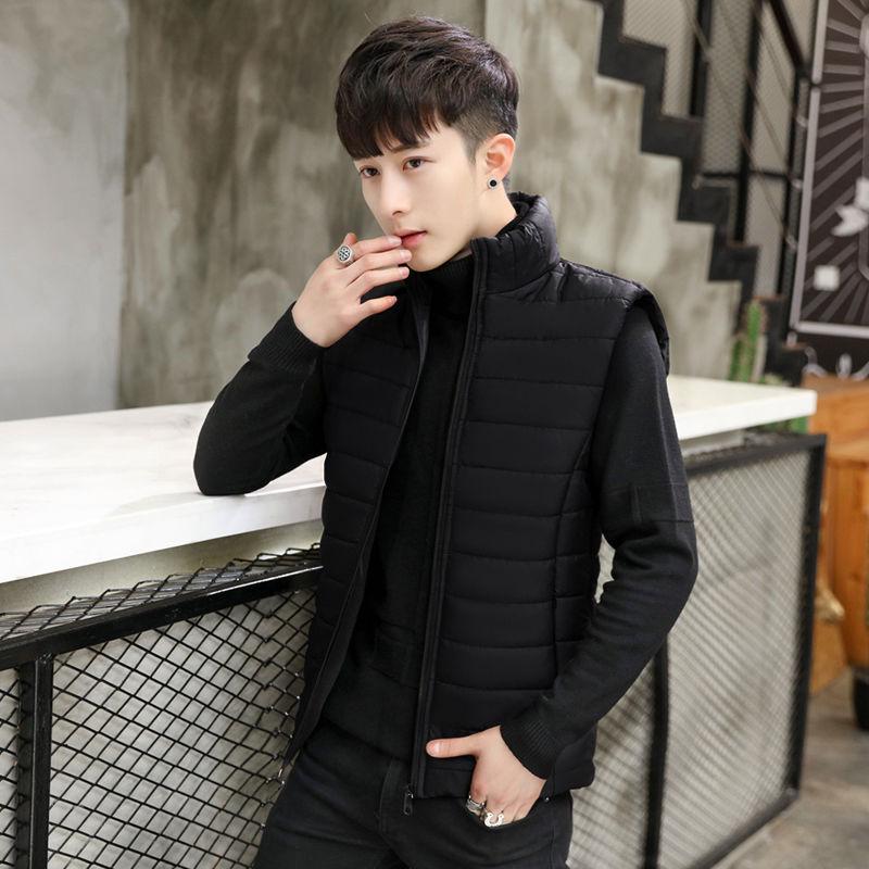 Men's Vests Thicken Winter Custom Print Vest Men Zipper Pocket Bodywarmer Male Chalecos Para Hombre Sleeveless Hooded Waistcoat Coats Jacket